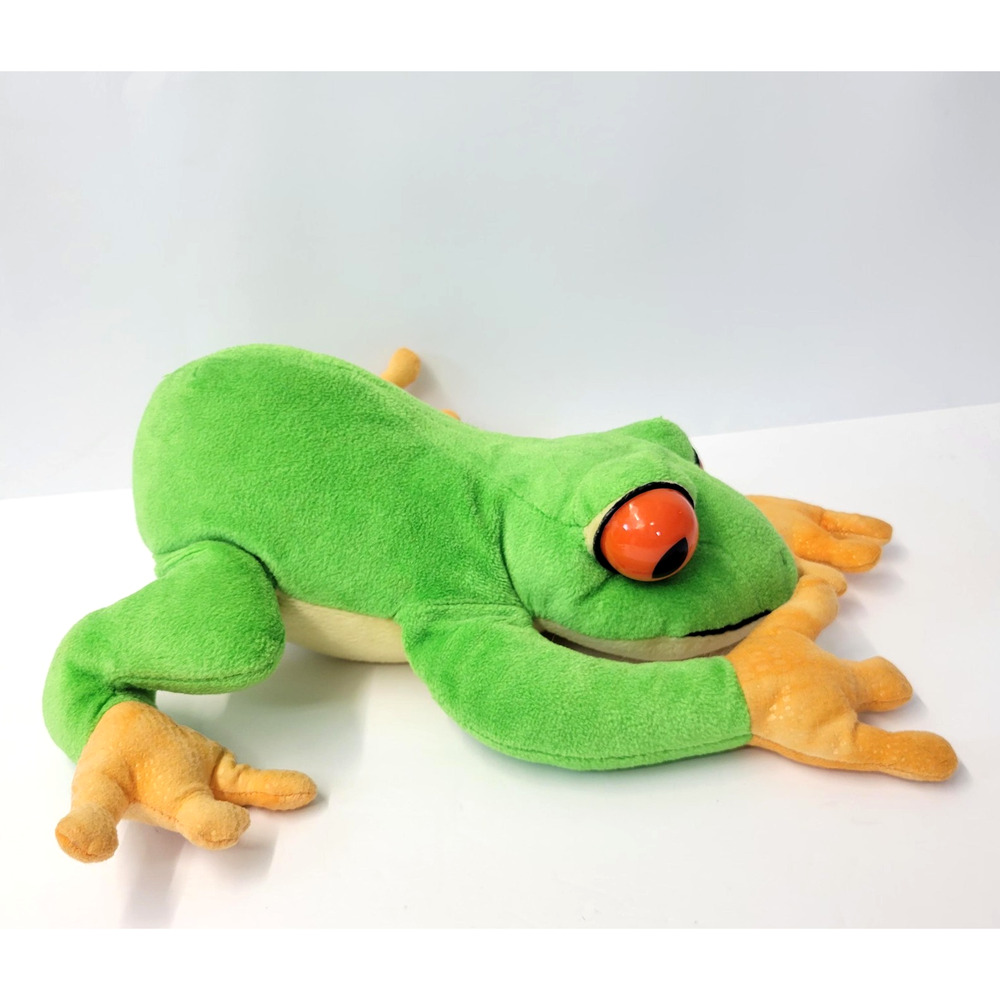 Aurora World Red Eyed Tree Frog Plush Stuffed Animal Medium Green Soft Toy
